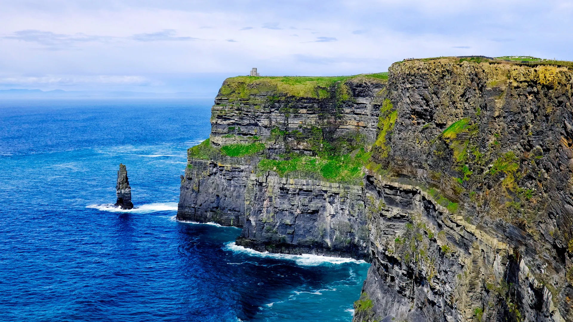 Cliffs of Moher above the Atlantic Ocean in County Clare